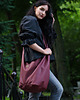 torby XXL Bordowa torba hobo w stylu boho / vegan