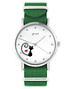 zegarki damskie Zegarek - Kotek, serce - zielony, nylonowy