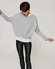 bluza bez kaptura damska Bluza oversize z prążkowanej dzianiny