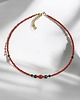 chokery Choker jesienny : karneol, kwarc dymny, czarny turmalin
