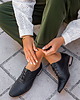 półbuty damskie Skórzane półbuty jazzówki Zapato model 246 czarny lico