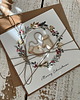 kartki świąteczne Stylowa ręcznie robiona kartka świąteczna Merry Christmas card