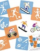 gry edukacyjne dla dzieci Szablony do rysowania dla dzieci // zestaw 8 szt. // SPORT
