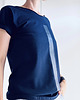 t-shirt damskie Granatowa Kreska na granacie Oversize