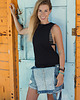 t-shirt damskie Koszulka BREEZE BLACK