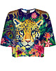 t-shirt damskie DR.CROW T-shirt Krótki CROP Hidden Leopard