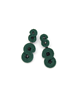 kolczyki soutache Kolczyki butelkowa zieleń - dangle stud
