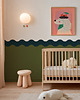 tapety i naklejki ścienne Wainscoting Double Wave Dark - samoprzylepny dekoracyjny panel ścienny