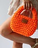 torebki do ręki Candy mała torebka  bawełniana neonowa pomarańczowa