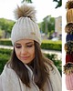 czapki damskie Brenda czapka z naturalnym pomponem w różnych kolorach -K La Vitta
