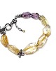 bransoletki wire wrapping Orchid /cytryn/ - bransoletka