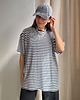 t-shirt damskie T-shirt Cheer oversize stripes