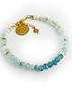 bransoletki z kamieni naturalnych Niebieska Bransoletka Akwamaryn jeans, moneta i gwiazdka,