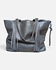 torby na ramię Shoper bag szary z saszetką