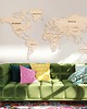 dekoracje - na ścianę Duża MAPA ŚWIATA na ścianę PAŃSTWA I STOLICE 180cm Mapa świata ze sklejki