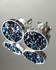 kolczyki wire wrapping Karborundy w srebrze