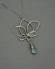 wisiory Wisiorek kwiat lotosu labradoryt wire wrapping