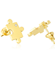 kolczyki pozłacane Kolczyki złote puzzle stal chirurgiczna