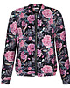 bluza bez kaptura damska Kwiecista bomberka, dzianinowa kurteczka floral