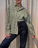 koszule damskie  Koszula Oversize Verde Strisce