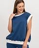 bluza bez kaptura damska Bezrękawnik ,,AMORE"  denim