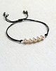 bransoletki z kamieni naturalnych Naturalne perły : bransoletka na sznurku