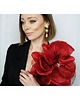 broszki Czerwona broszka kwiat