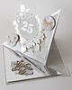 kartki scrapbooking 25 rocznica ślubu, srebrne gody, kartka 3d