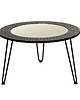 stoliki kawowe Czarny stolik kawowy z lustrem, czarny okrągły stolik, nogi metalowe hairpin
