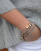 bransoletki skórzane Barboleta frappe suede gold ring 16