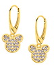 kolczyki pozłacane Kolczyki pozłacane z myszką miki z kryształkami  Swarovski