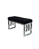 ławki Ławka Metalowa Loft Siedzisko Pikowane Czarny LPM-16