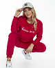 bluza bez kaptura damska Bluza dresowa czerwona karminowa