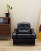 fotele Fotel czarny, włoski design, lata 80, produkcja: Włochy