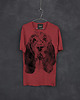 t-shirty męskie Basset Dog - Męski T-shirt z wysokiej jakości wiskozy - marsala