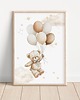 obrazy i plakaty do pokoju dziecięcego Miś z balonikami