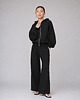 bluza z kapturem damska Bluza Wow black kapturem (pętelka)