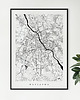 grafiki i ilustracje Warszawa - mapa miasta na prezent