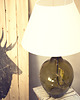 lampy stołowe Szklana lampa stołowa RAFAELLO oliwkowa