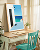 plakaty Morski widok z kotem - plakat 50x70 cm