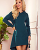 sukienki mini damskie 328-4 AMELIA Bluza kangurka z kapturem