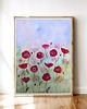 obrazy Oryginalna akwarela. Łąka pełna makow 23x31cm