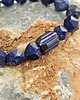 biżuteria męska Tytan anodowany, matowe Lapis Lazuli fasetowany luksus i unikalność