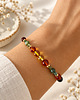 bransoletki z kamieni naturalnych Bransoletka z bursztynem i zielonym turmalinem