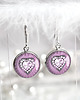 kolczyki srebrne DIAMOND HEARTS - ŚLICZNE DELIKATNE kolczyki srebrne bigle