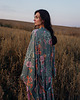 bluzki kimonowe damskie Kimono Bloom Turkus LONG