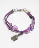 bransoletki na sznurku Bransoletka - Grzebień - sznureczki, fioletowa