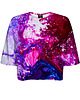 t-shirt damskie DR.CROW T-shirt Krótki CROP Akwarel Marble