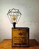 lampy stołowe Lampa industrialna z puszki po oleju silnikowym PRL