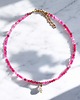 chokery Naszyjnik : choker : fuchsia & pearl collection : agat i perła